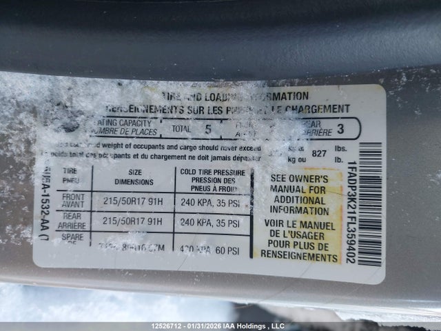 Ford FOCUS SE 2015 1FADP3K21FL359402 Image 9