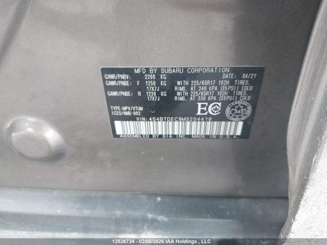 Subaru Outback Touring 2021 4S4BTDEC9M3204418 Image 19