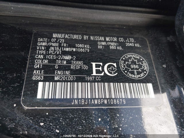 JN1BJ1AW8PW108679 Nissan Qashqai S