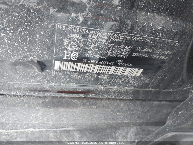 2024 Toyota Rav4 Xle მანქანა იყიდება აუქციონზე, vin: 2T3R1RFV5RC454346, აუქციონის ნომერი: 12526767