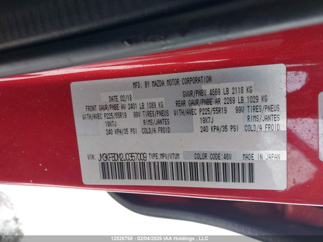 JM3KFBDM2J0357009 Mazda CX-5 GT