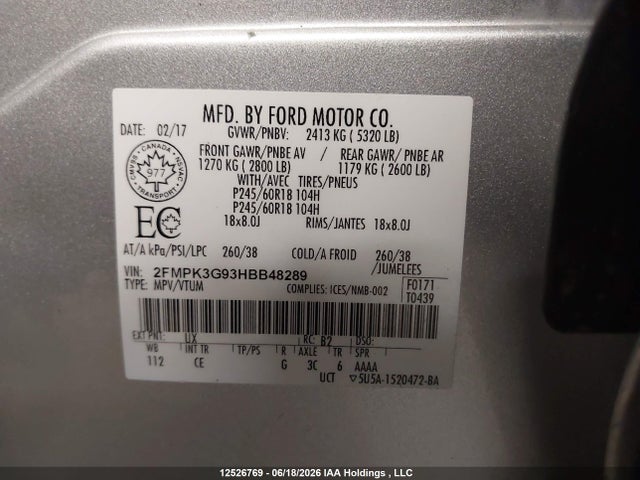 Ford Edge 2017 2FMPK3G93HBB48289 Image 9