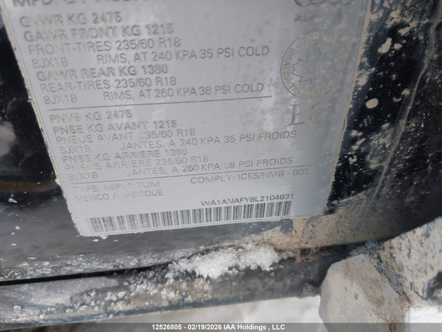 WA1ANAFY8L2104831 Audi Q5 45 Komfort