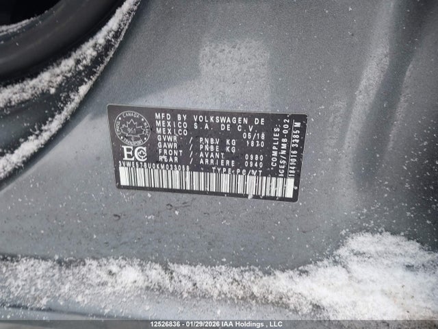 3VWE57BU0KM033058 Volkswagen JETTA SEL