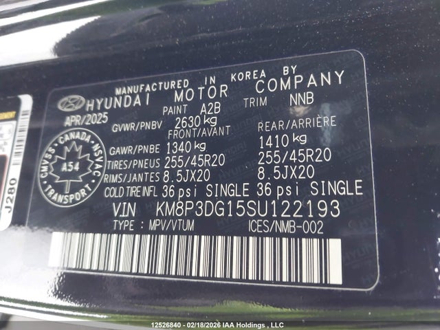 KM8P3DG15SU122193 Hyundai Santa Fe Preferred