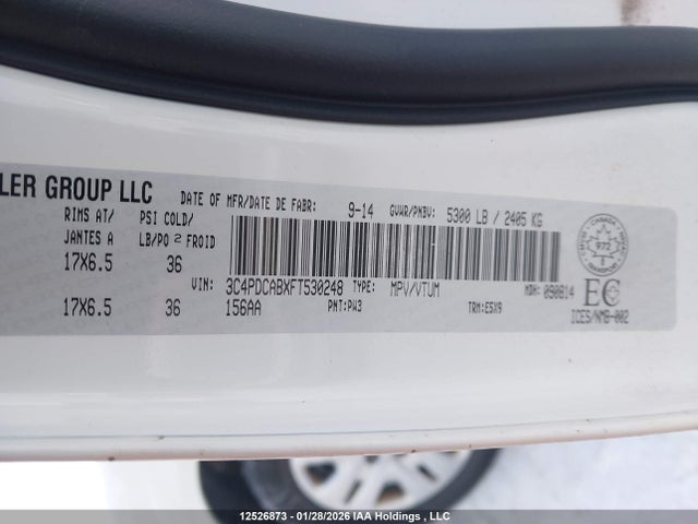 3C4PDCABXFT530248 Dodge JOURNEY SE
