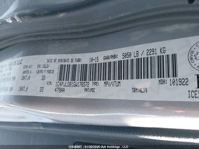 Jeep Cherokee Limited 2016 1C4PJLDB1GW176572 Image 9