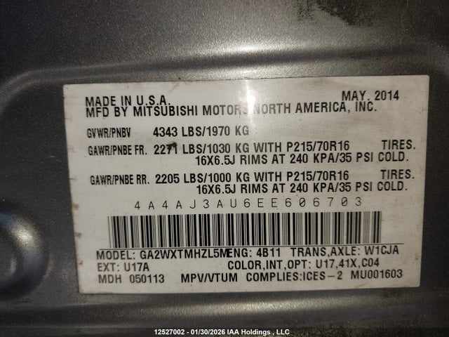 Mitsubishi RVR SE 2014 4A4AJ3AU6EE606703 Image 9