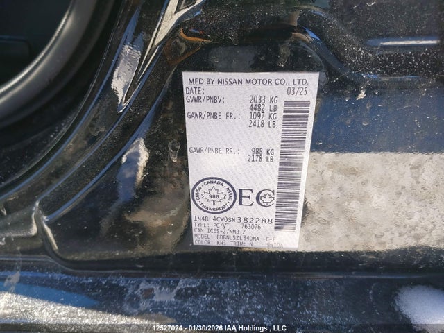 1N4BL4CW0SN382288 Nissan ALTIMA SR