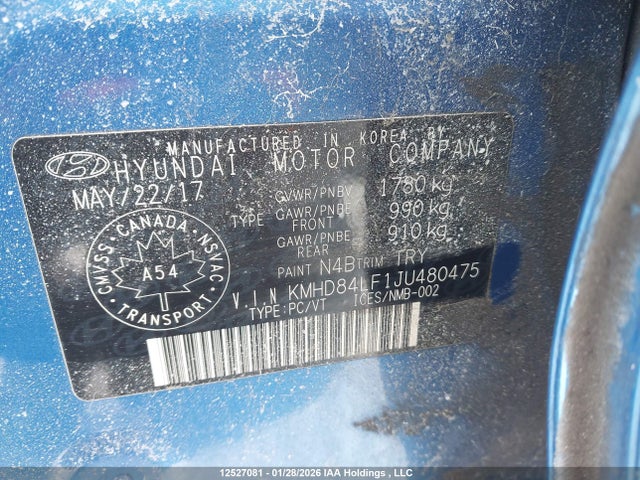 KMHD84LF1JU480475 Hyundai Elantra Sel/value/limited