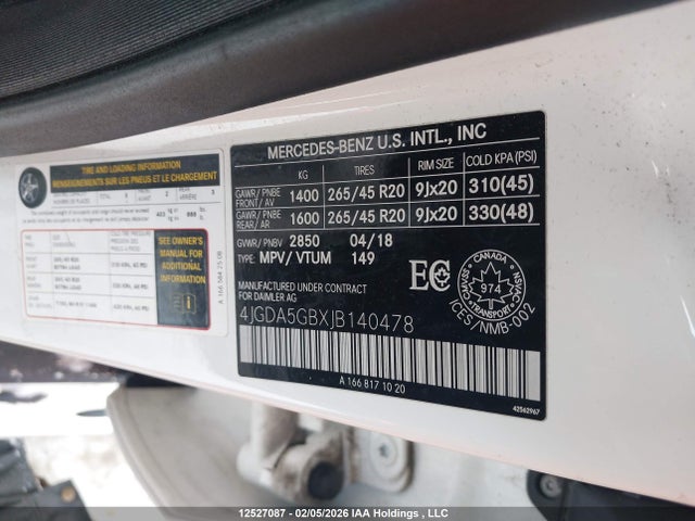 4JGDA5GBXJB140478 Mercedes-Benz Gle 400 4matic