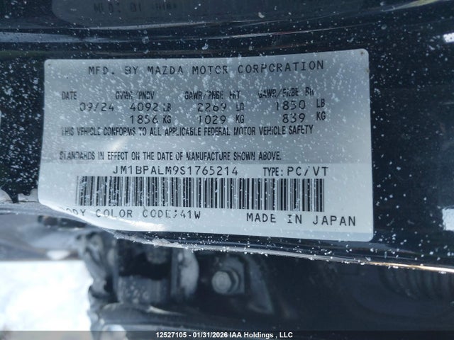 JM1BPALM9S1765214 Mazda Mazda3 Gs