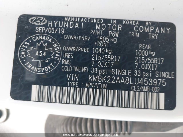 Продаж на аукціоні авто 2020 Hyundai Kona, vin: KM8K22AA8LU453975, номер лоту: 12527153