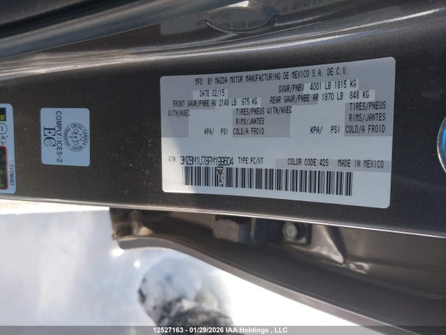 3MZBM1U78FM199604 Mazda 3 SPORT