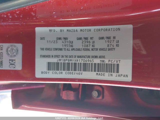 JM1BPBMYXR1706965 Mazda Mazda3 Gt W/turbo