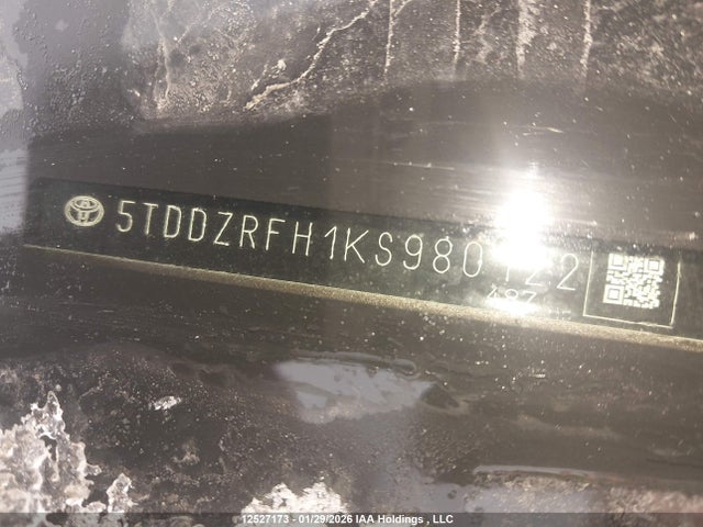 5TDDZRFH1KS980122 Toyota Highlander Limited