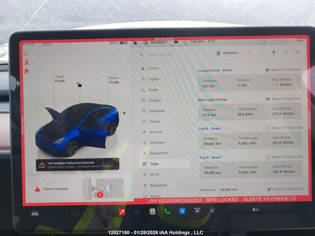LRWYGDEE8RC662251 Tesla Model Y Long Range