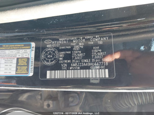 KM8J23A49HU447718 Hyundai Tucson