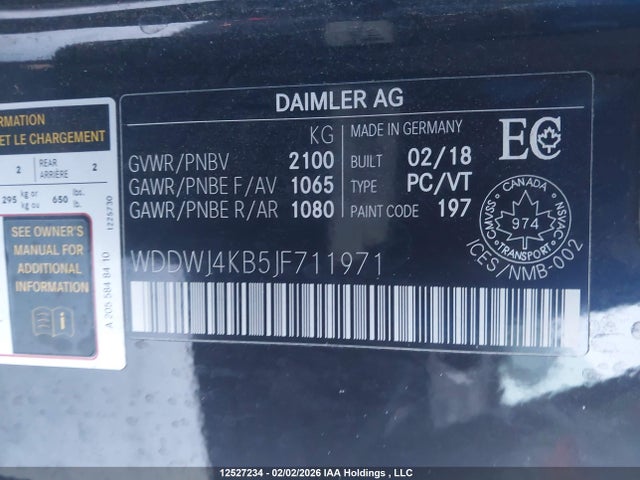 WDDWJ4KB5JF711971 Mercedes-Benz C 300 4matic