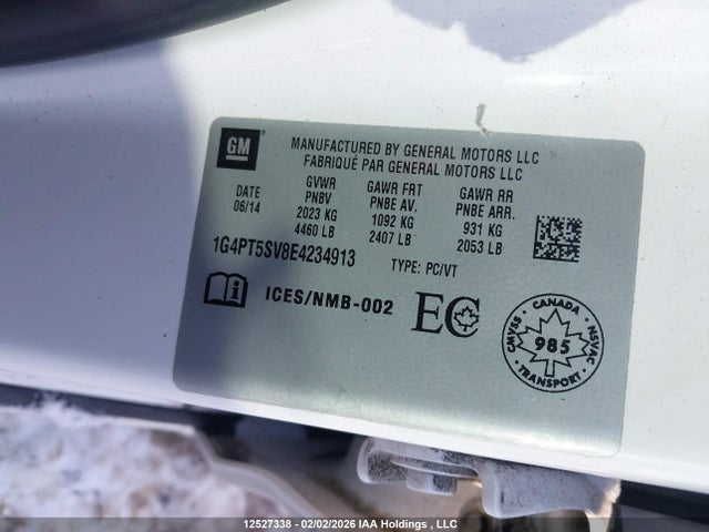 1G4PT5SV8E4234913 Buick Verano Premium
