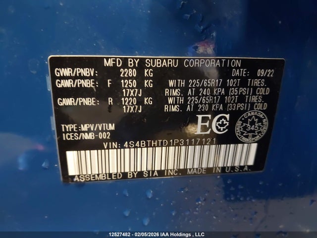 Subaru Outback Wilderness 2023 4S4BTHTD1P3117121 Image 18