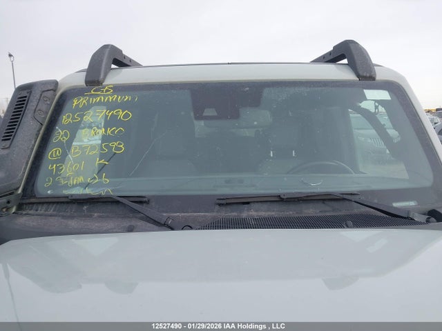 12527490 :رقم المزاد ، 1FMEE5DH3NLB72593 vin ، 2022 Ford Bronco Everglades مزاد بيع