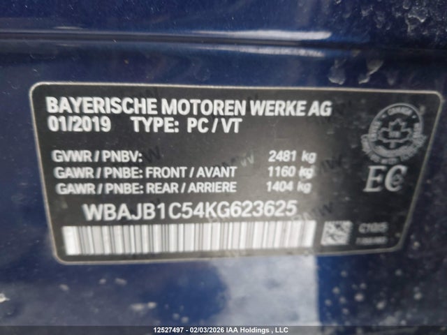 WBAJB1C54KG623625 BMW 530e Xdrive Iperformance