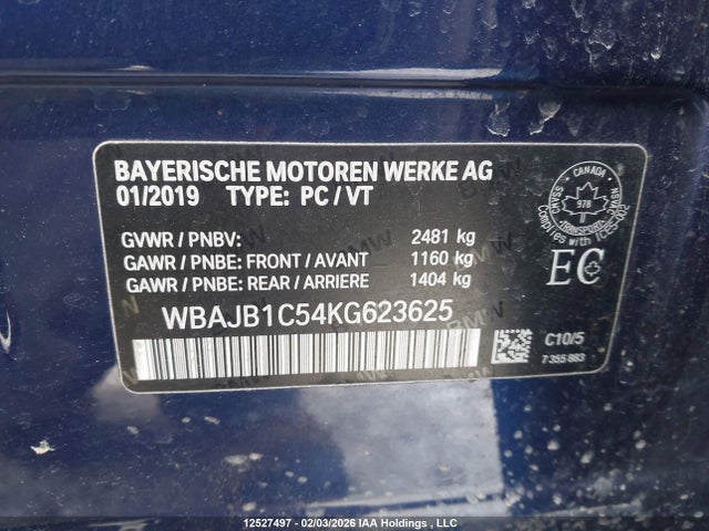 WBAJB1C54KG623625 BMW 530e Xdrive Iperformance