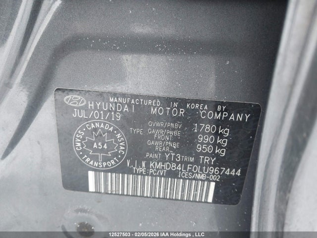 KMHD84LF0LU967444 Hyundai Elantra Preferred With Sun And Safety Package Auto Ivt