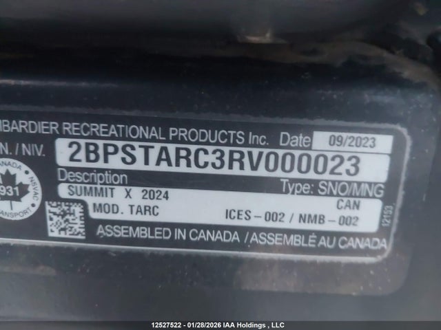 2BPSTARC3RV000023 Skidoo Skidoo