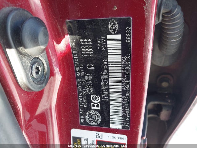 4T1BF1FK7HU663992 Toyota CAMRY XSE