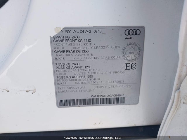 WA1C2AFPXGA054941 Audi Q5 PREMIUM