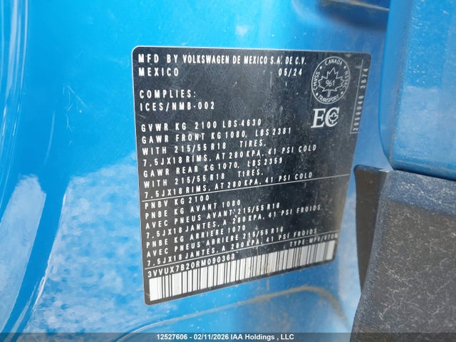 Volkswagen TAOS SE 2024 3VVUX7B20RM090363 Image 9