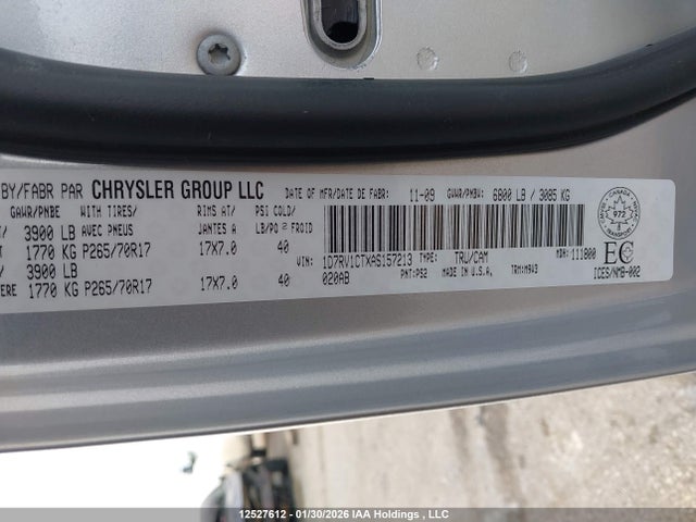 Aukcja sprzedaży 2010 Dodge Ram 1500 Slt/sport/trx, vin: 1D7RV1CTXAS157213, numer aukcji: 12527612