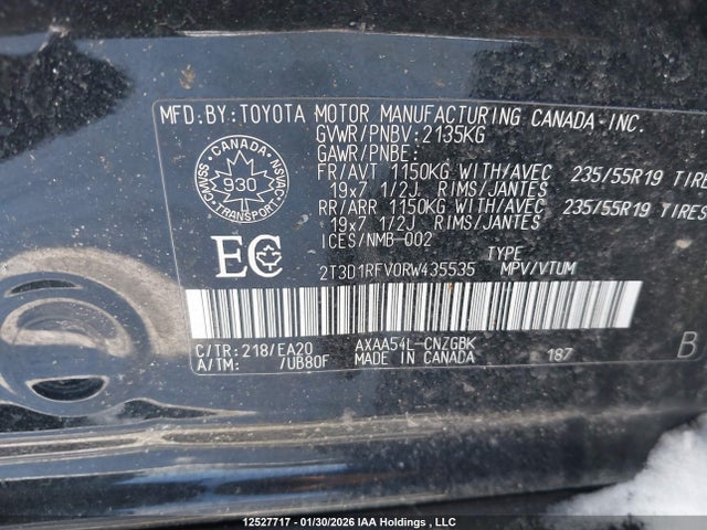 Продаж на аукціоні авто 2024 Toyota Rav4, vin: 2T3D1RFV0RW435535, номер лоту: 12527717