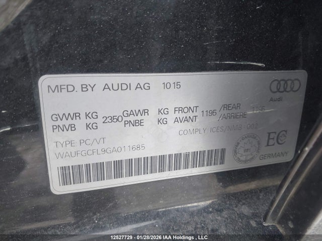 WAUFGCFL9GA011685 Audi S4 3.0t Technik Plus