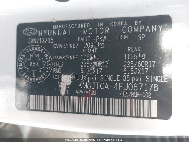 KM8JTCAF4FU067178 Hyundai Tucson Gl