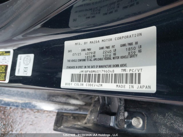 JM1BPABM6S1796048 Mazda Mazda3 Gx