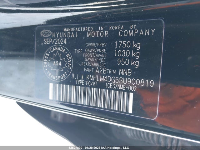 KMHLM4DG5SU900819 Hyundai Elantra Sel Sport