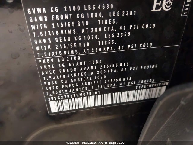 3VVGX7B27RM079101 Volkswagen Taos Trendline