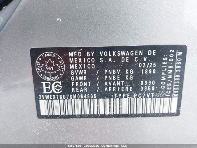 3VWEX7BU7SM064835 Volkswagen JETTA SE