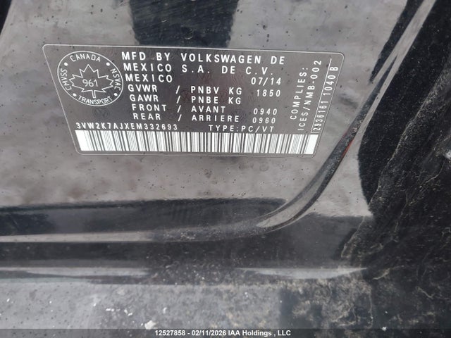 3VW2K7AJXEM332693 Volkswagen Jetta 2.0l Trendline+