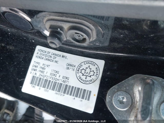 2HGFC1F93GH114871 Honda Civic Touring