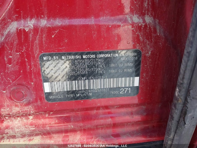 JA4AZ2A35GZ610877 Mitsubishi Outlander Es