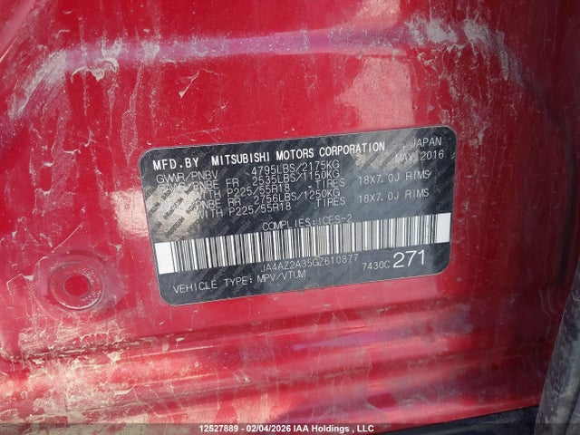 JA4AZ2A35GZ610877 Mitsubishi Outlander Es