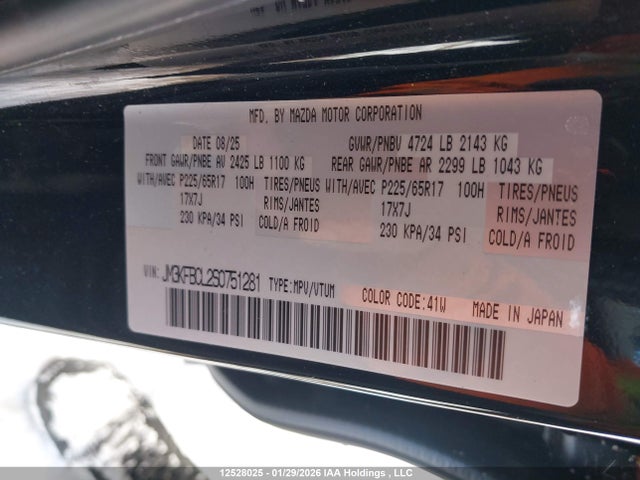 JM3KFBCL2S0751281 Mazda Cx-5 Gs/kuro
