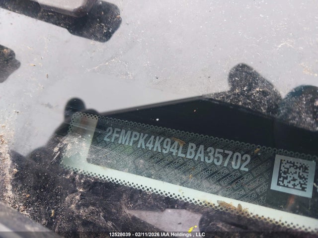 12528039 :رقم المزاد ، 2FMPK4K94LBA35702 vin ، 2020 Ford Edge Titanium مزاد بيع