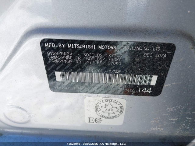 ML32AUHJ2RH039300 Mitsubishi MIRAGE ES