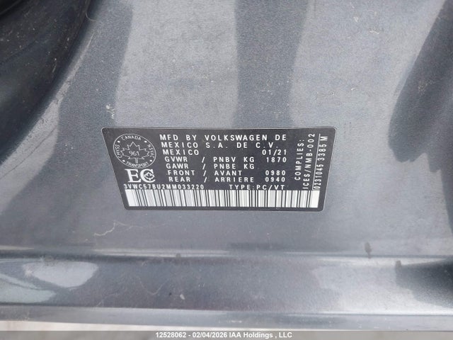 Volkswagen Jetta 2021 3VWC57BU2MM033220 Image 9