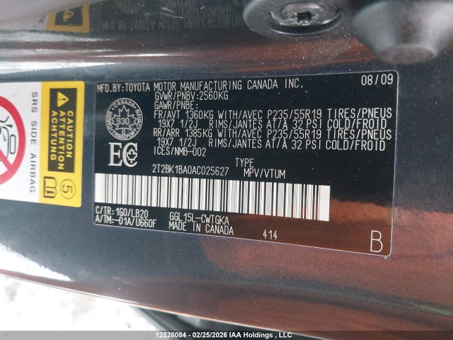 Продаж на аукціоні авто 2010 Lexus Rx 350, vin: 2T2BK1BA0AC025627, номер лоту: 12528084